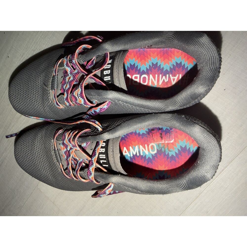 NOBULL Outwork Gray Aztec Multicolor Print Knit Training Shoe Unisex W7.5 M6 SRC - Picture 3 of 5